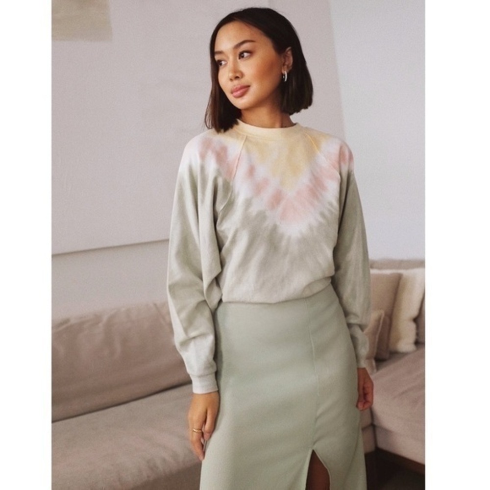 New Tie Dye Sweatshirt comfortable stylish long sleeves baggy batwing crew neck